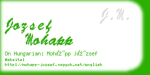 jozsef mohapp business card